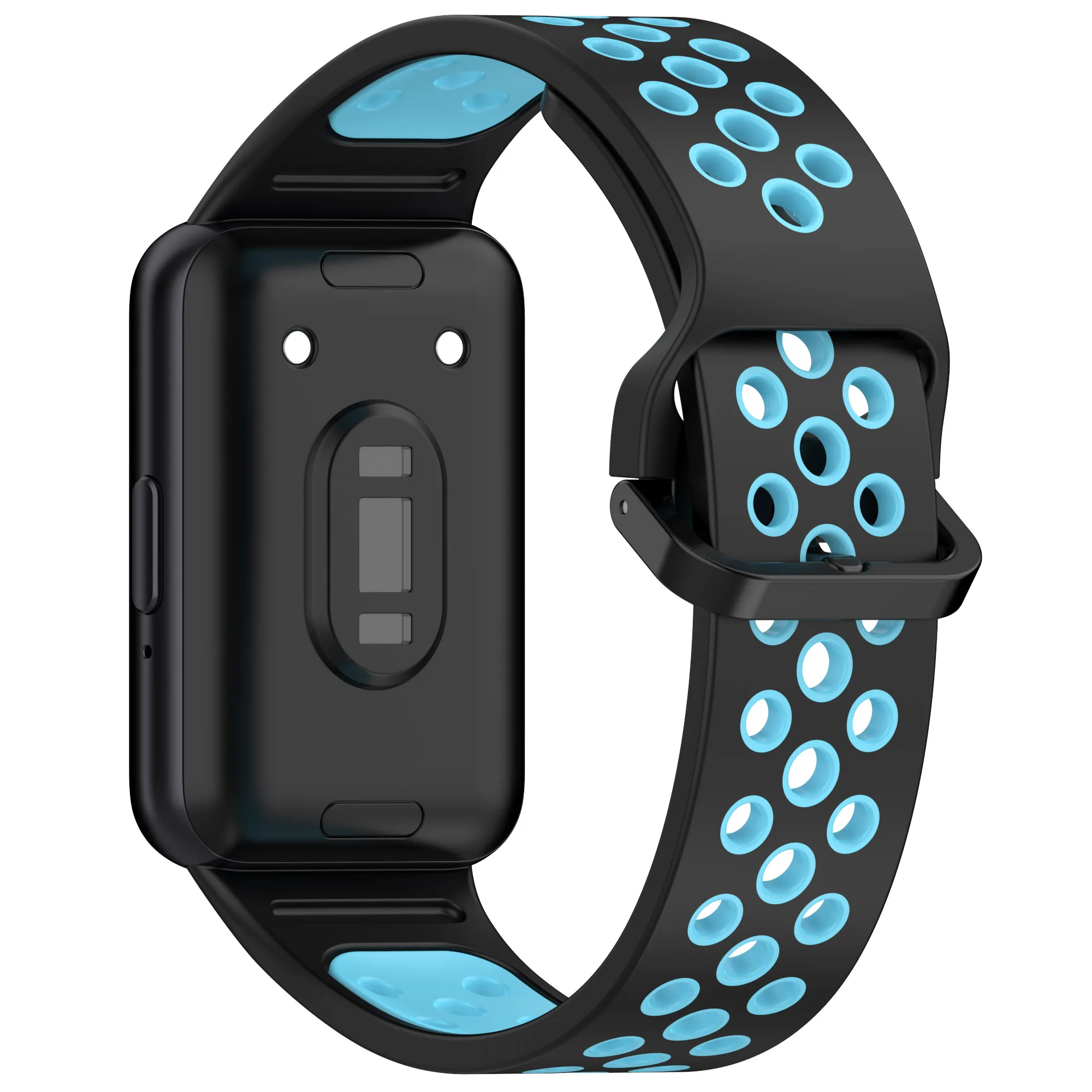 Two-Color Silicone Sport Bracelet Watchband Strap