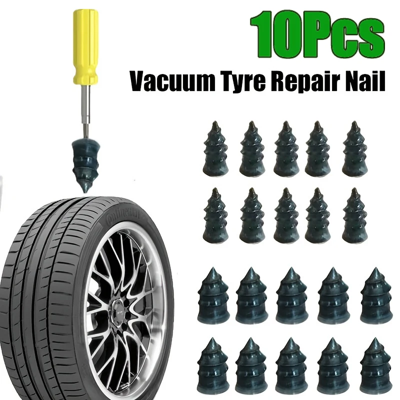 10 Stück Auto Motorrad Vakuum Reifen Reparatur Nägel LKW Roller Fahrrad Reifen Pannen Reparatur schlauch lose Werkzeuge Gummi Metall Zubehör – Detail 2