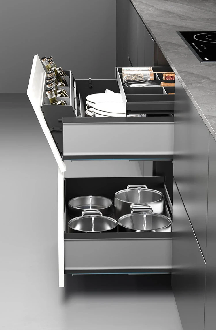 Metal Kitchen Cabinet Storage Narrow Organizer Drawer Small Spaces Extendable Cabinets  with Sliding Track Furniture