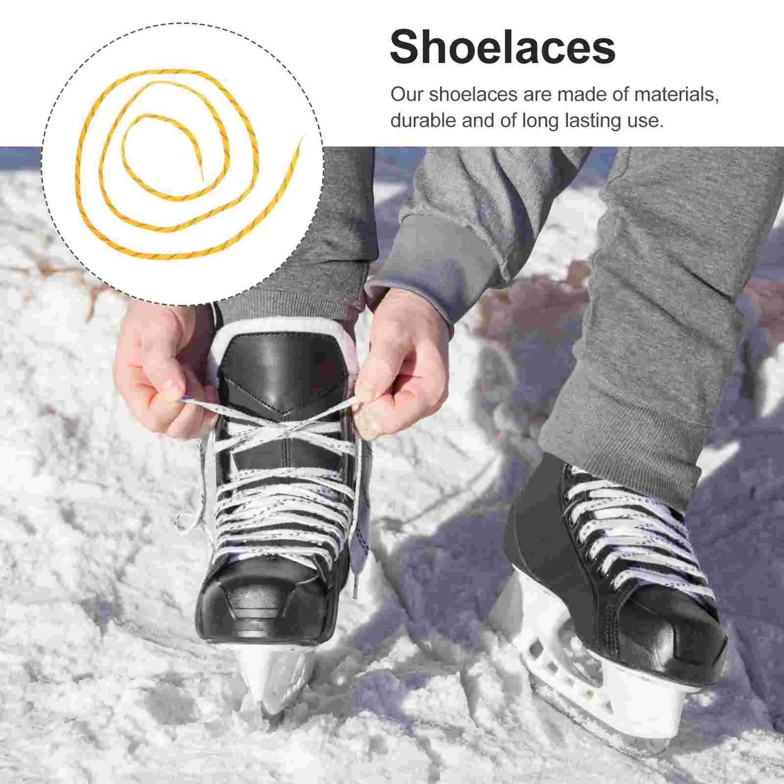 Durable Anti Freeze Shoelaces For Skating Hockey Shoes All Match Strings Shoe Ties Sports Sneakers Ice Field Team Loafers Boots