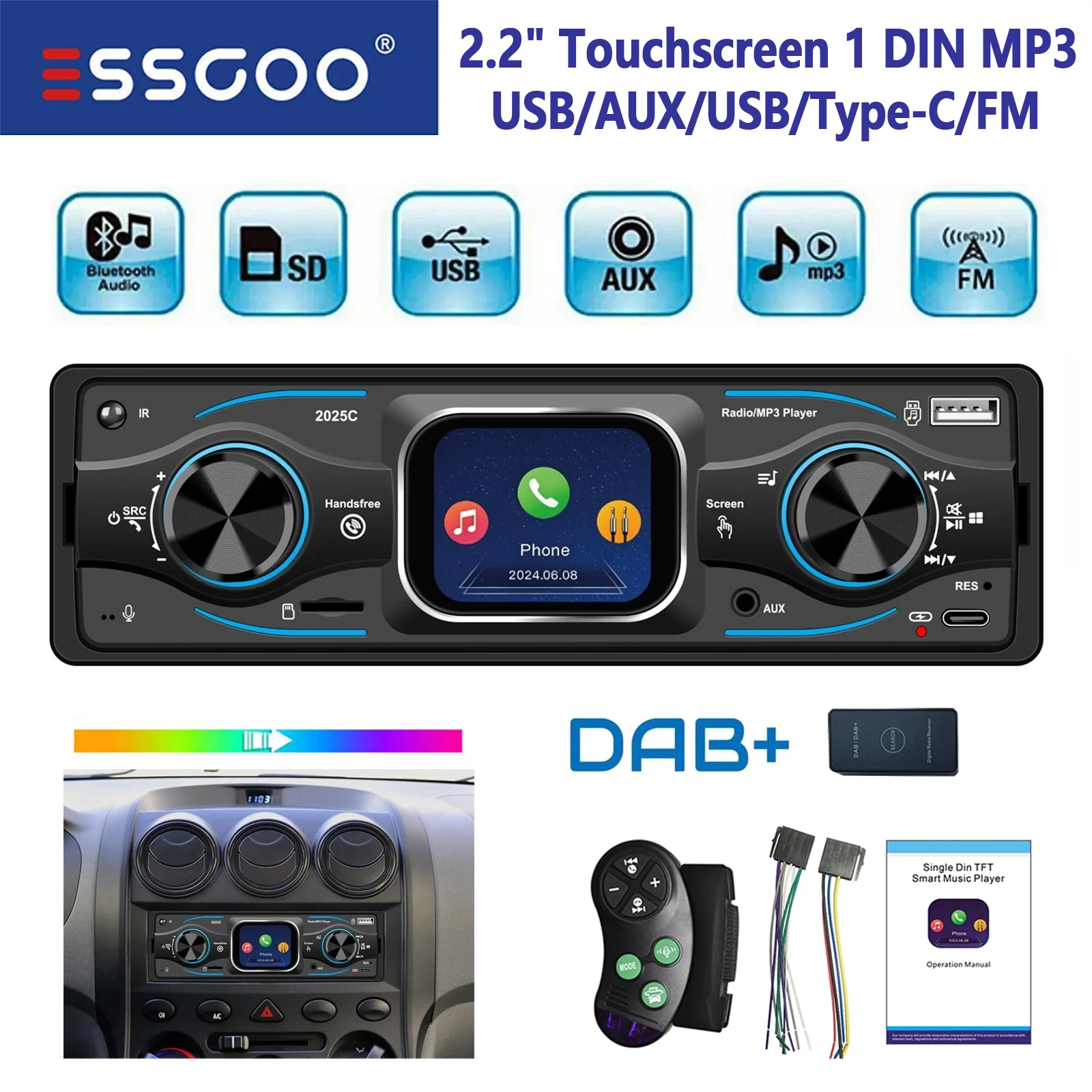 Essgoo Autoradio Bedienungsanleitung Deutsch