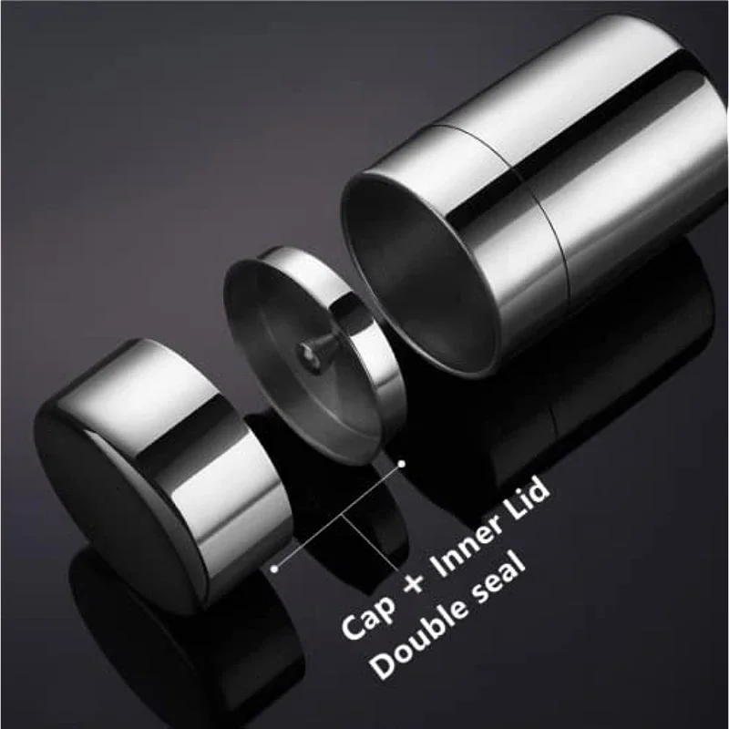 304 Stainless Steel Tea Coffee Sugar Storage Container with Airtight Double Lids Tea Organizer for Loose and Bags Spice tea tin box tea canister airtight container tea bag organizer coffee condiment organizer