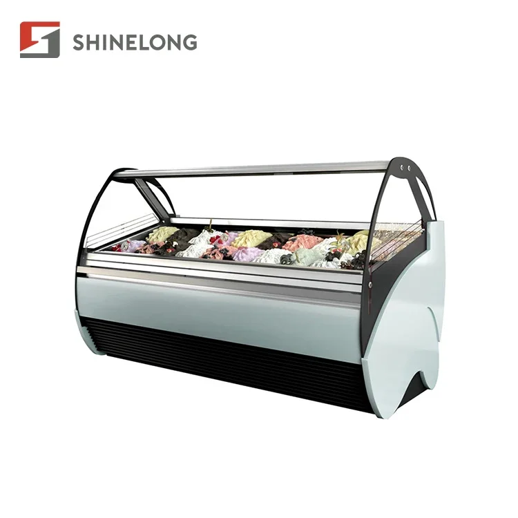 Supermarket Refrigeration Equipment Gelato Display Fridge Showcase Freezer For Ice Cream - Image 3