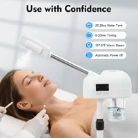 Cuiseur vapeur professionnel pour le visage, brume chaude à l'ozone Nano-Ion avec écran LCD, hauteur réglable pour Salon, maison, Spa, réduction du vieillissement 2