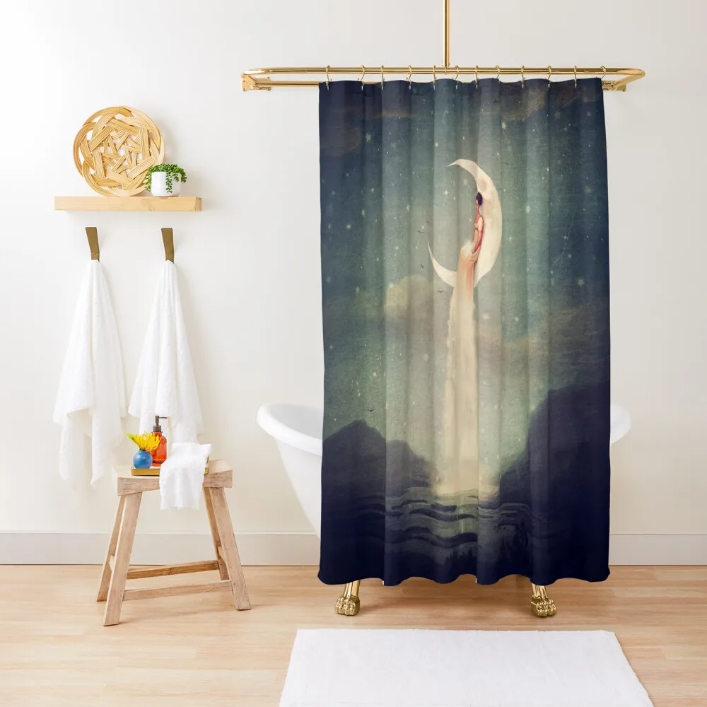 

Moon River Lady Shower Curtain Luxury Bathroom Shower Luxury Bathroom Bathroom Shower Set Waterproof Bath And Anti-Mold Curtain