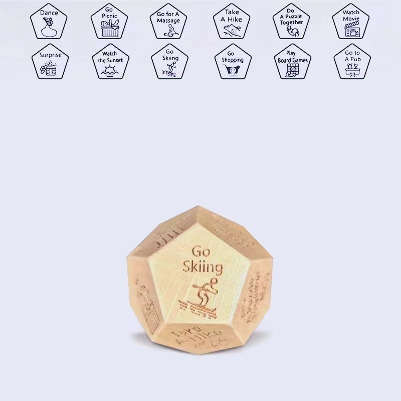 Food Decision Game Daily Life Choice Difficult Game Decision Fun Dice Wooden Birthday Christmas Gift Party 1pcs