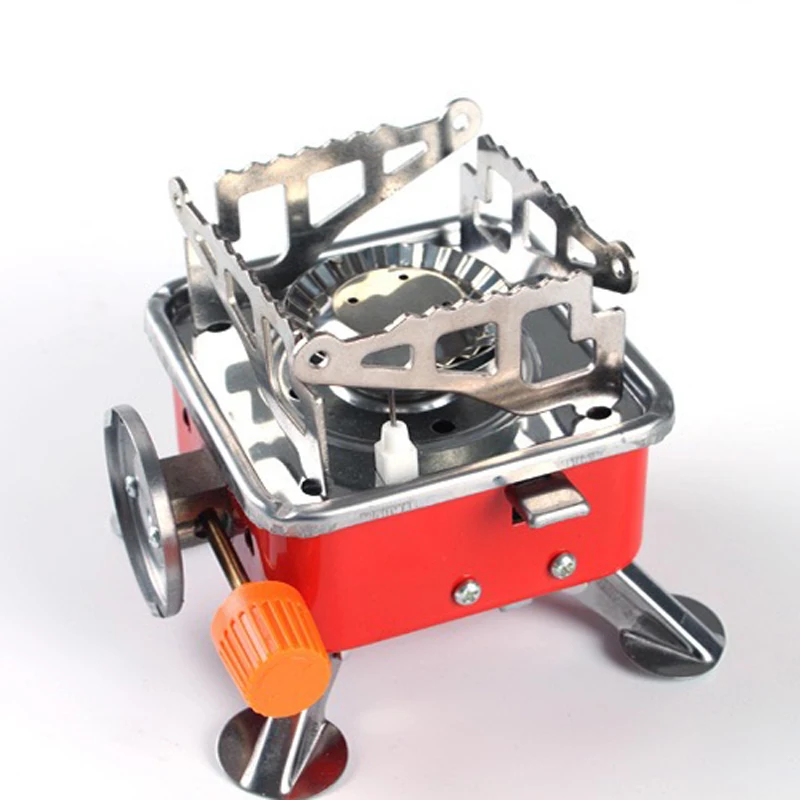 Outdoor Mini Gas Stove Camping Picnic Gas Burner Portable Square