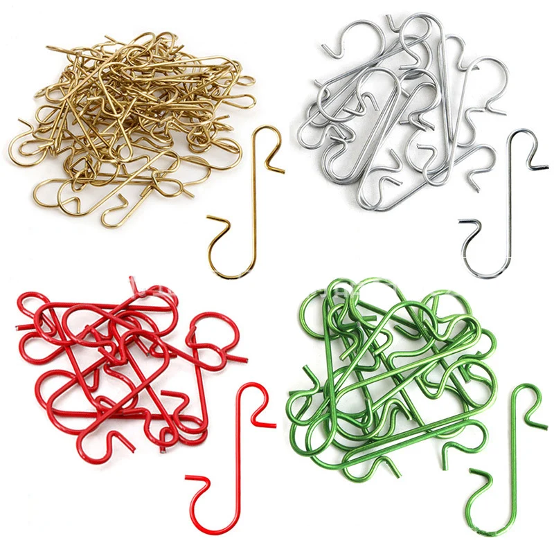 50pcsChristmasOrnamentHooksSShapedChristmasHookDiyChristmas