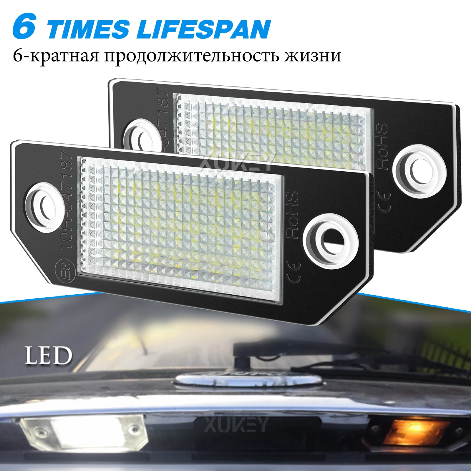 2x 18-LED Feux De Plaque D'Immatriculation 12V Pour Jaguar XJ XF - Auto