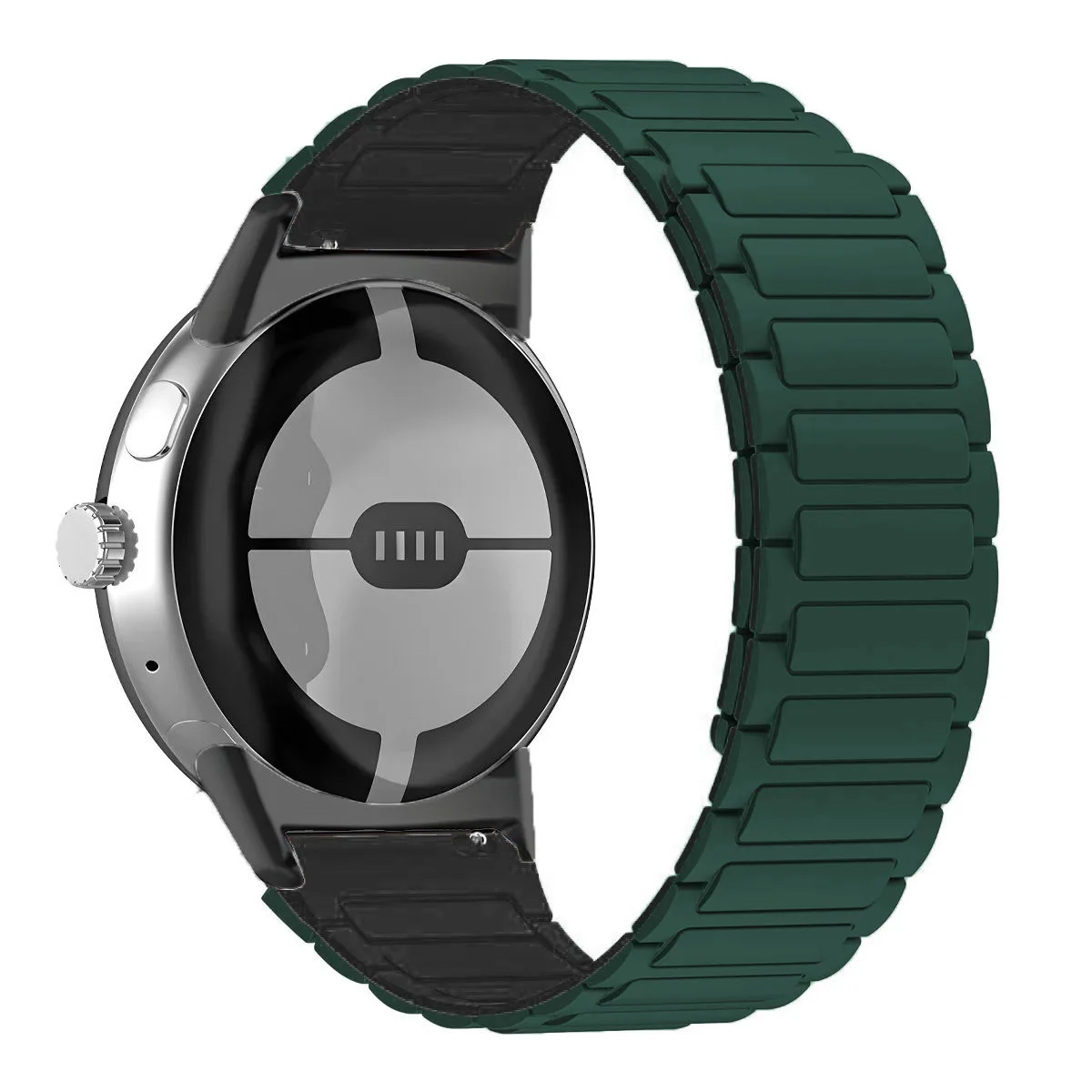 Magnetic Silicone Sport Replacement Strap Bracelet, 45mm/41mm,