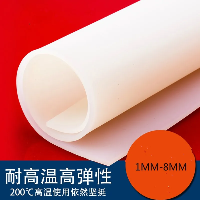 3/4/5/6/8/10mm thickening Silicone Rubber Sheet milky white silicone rubber  sheeting heat resist rubber mat 500x500mm - AliExpress