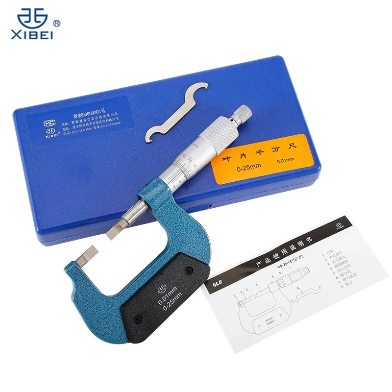 얇은 평평한 팁 마이크로미터 두께 0.4mm 외경 갭 그루브 소형 평평한 프로브 측정 헤드 슬롯 스텝 정밀도