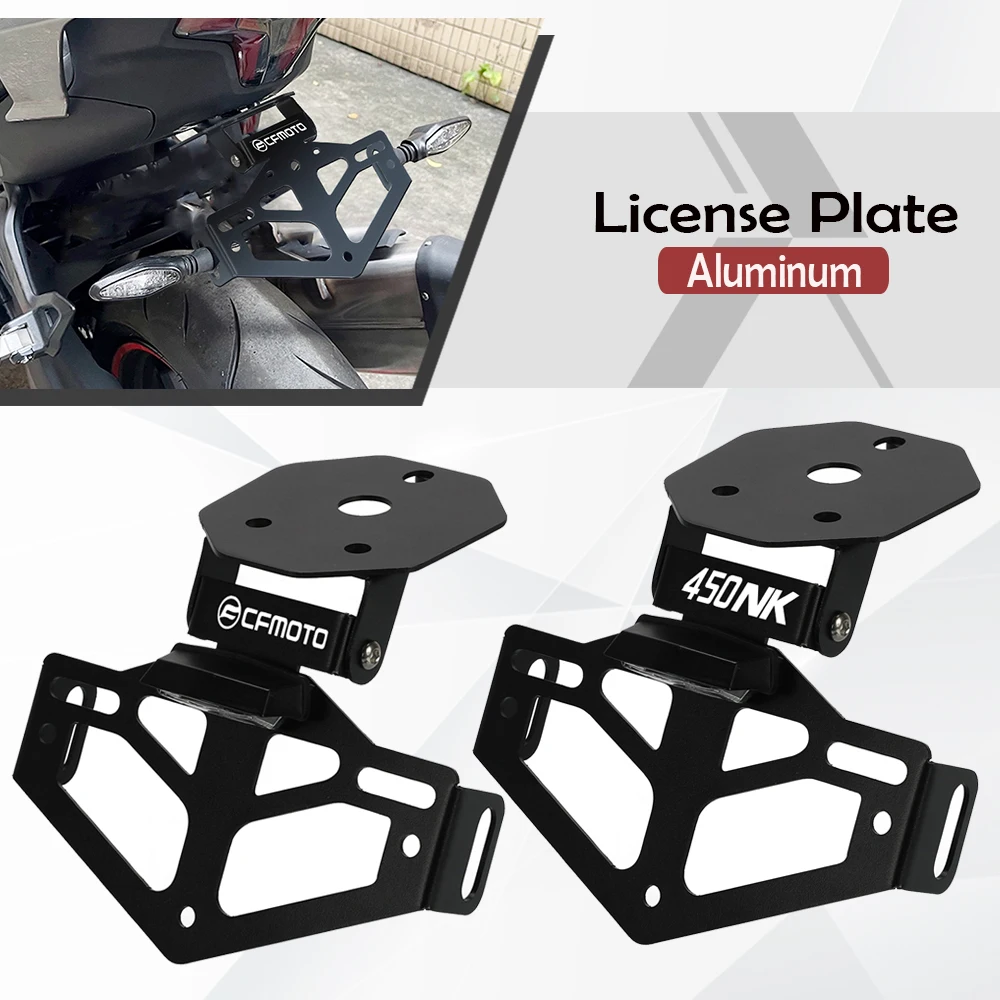 

450 NK Motorcycle License Plate Holder Tail Tidy Fender Eliminator With LED Turn Signal Lights For CFMOTO 450NK 2022 2023 2024