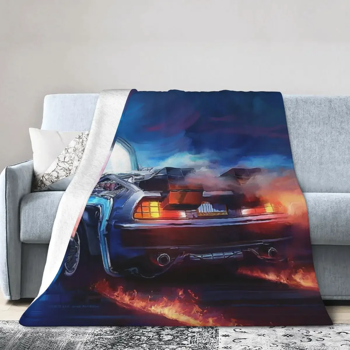 

Одеяла Delorean Time Machine, мягкое Фланелевое покрывало для кровати, гостиной, пикника, путешествий, дома
