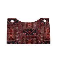 Custom Three Flowers Palestinians Tissue Box Cover for Office Tatreez Folk Art Rectangular PU Leather Facial Tissue Box Holder 2