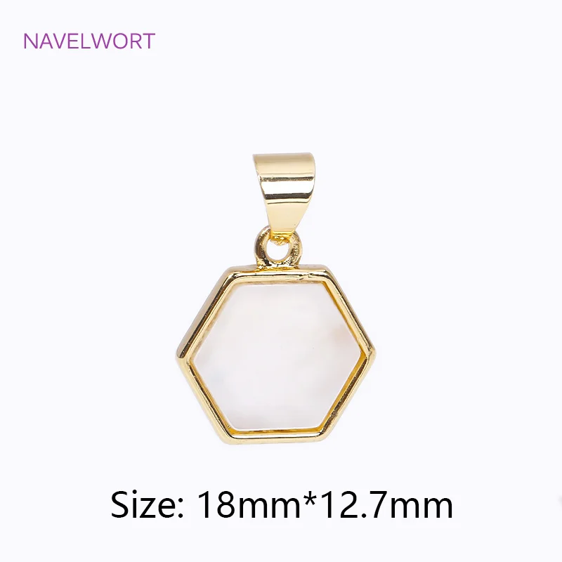 Trendy Multi Styles Charms 18K vergoldetes Messing eingelegte Muschel Charms Anhänger für DIY Schmuckherstellung Halskette Zubehör – Detail 24
