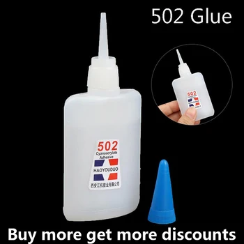 1pc 502 Super Glue Instant Quick Dry Cyanoacrylate Strong Adhesive Quick Bond Leather Rubber Metal Office Supplies Fast Glue 1