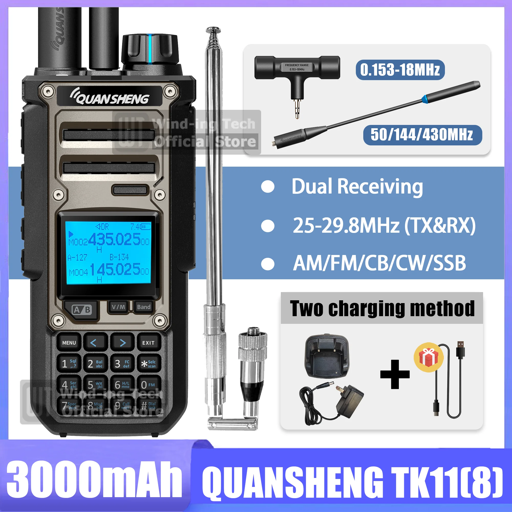 HYS Quansheng TK-11 (8) VHF/UHF Walkie Talkie User Manual