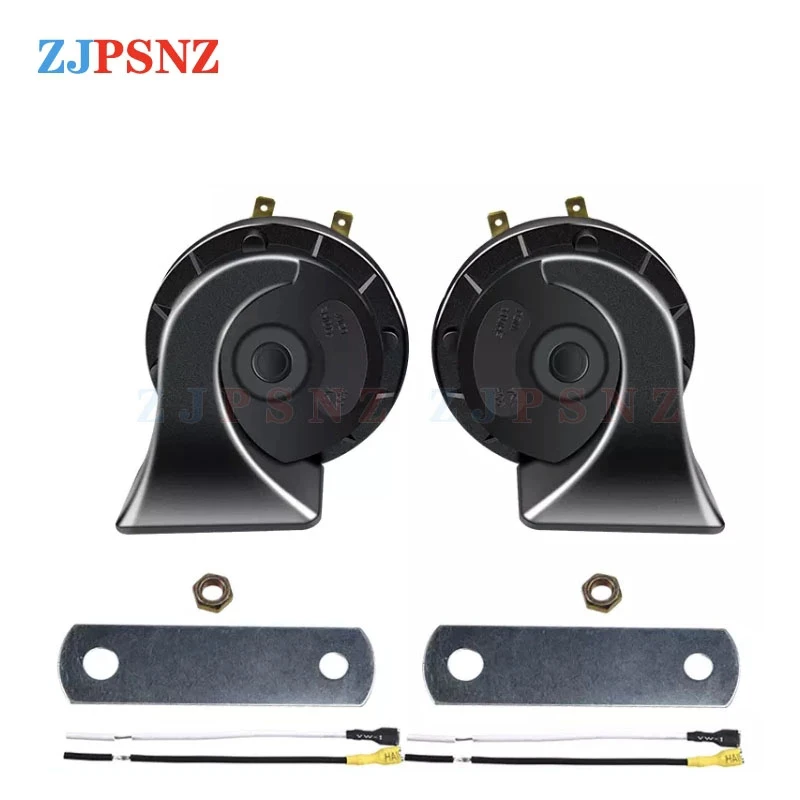 

12V 24V Car Snail Horn 510Hz 410Hz With Relay Lorry SUV RV Caravan Motorcycles Tractor Waterproof High/Low Sound Warning Horn