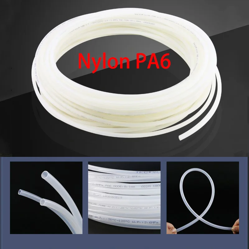 Plumbing Hose Water Pipe Pvc Plastic Hoses Plumbing Supply Hose Pipe Fitting Nylon Tube Hose PA High Pressure Oil And Water Pipes ID 2mm 3mm 4mm 5mm 6mm 7mm 8mm 9mm 10mm Plastic Hard Pipe 1/2/5Meter