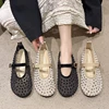 Women's Flat Shoes Grid Rhinestones Soft Sole Light Shoes for Women Daily Commute Dress Breathable in Summer Zapatillas De Mujer 3