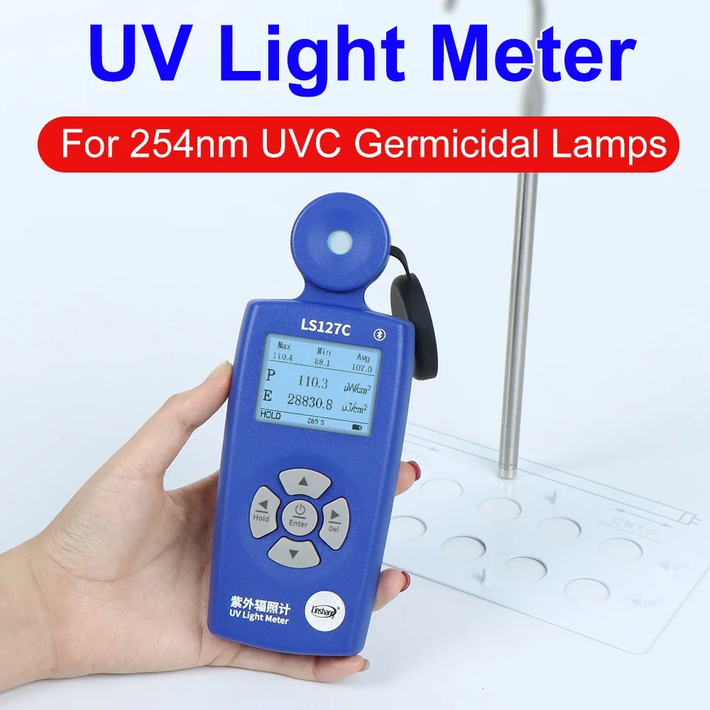 LS127C Uvc Tester Meter 254nm Germicidal Lamps Radiation Intensity Portable Uv Uvc Light Meter 2