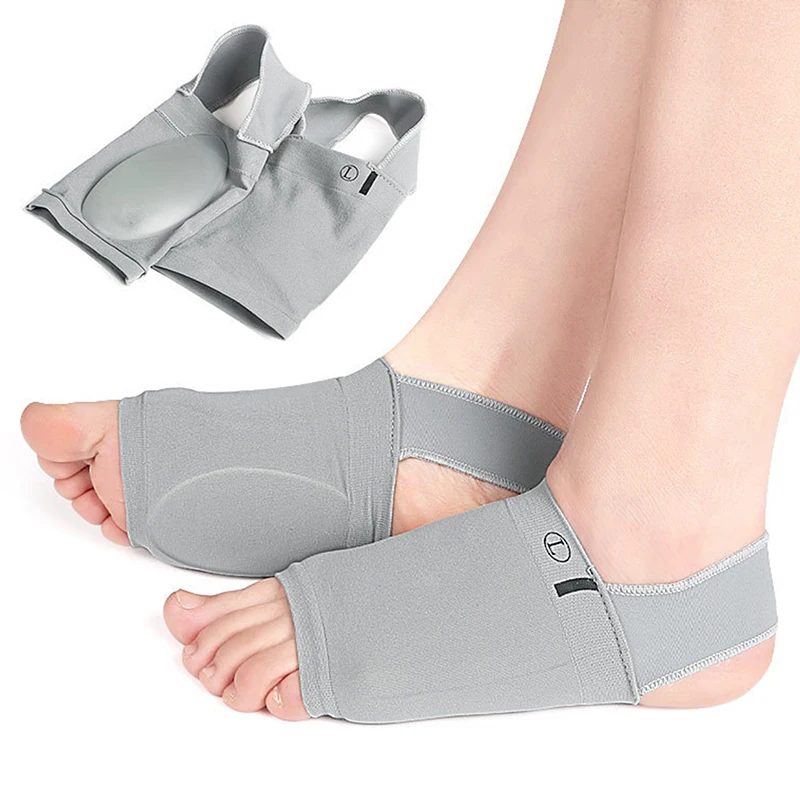 1Pair Ankle Support Sleeves Sports Safety Flat Feet Relieve Pain Plantar Fasciitis Heel Spurs Strap Orthotic Insoles