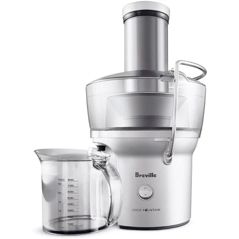 

Соковыжималка Breville, компактная, серебристая, BJE200XL, 10 дюймов x 10,5 дюйма x 16 дюймов