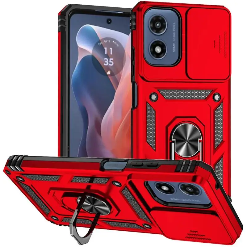 Enhanced Armor Shockproof Case with Ring Holder and Car Mount Compatibility