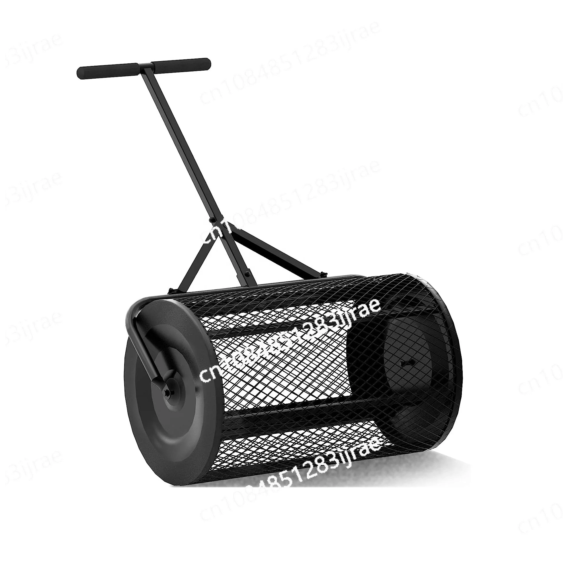 

Т-образный компостный разбрасыватель Моха, Торфяная ручка для посадки, металлическая сетка, расширитель лужайки и садового навоза, ролик