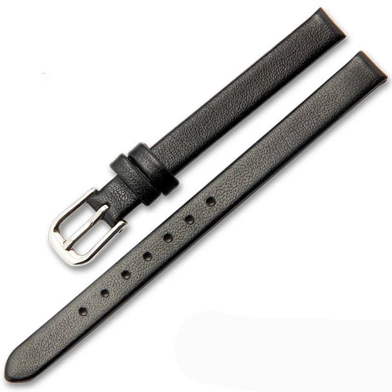 Elegant Women's Genuine Leather Watch Bracelet - Slim Design, Various Sizes Available