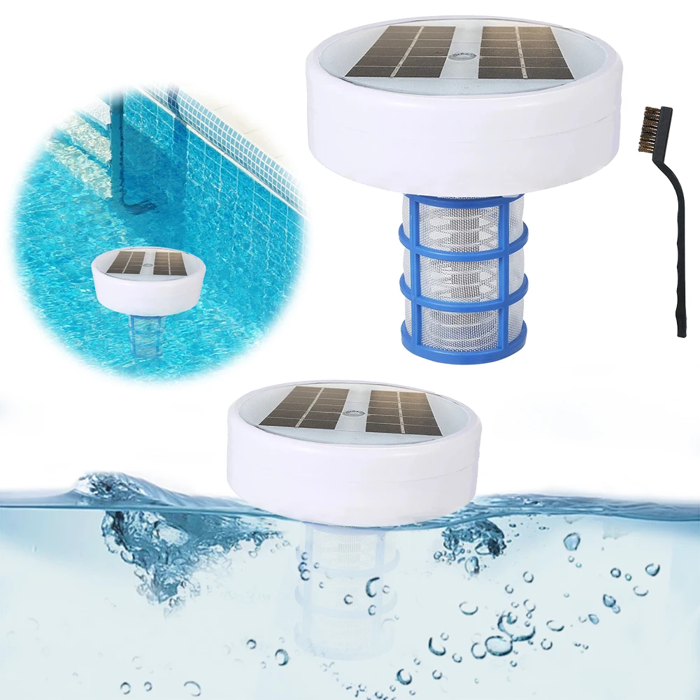 Automatic Pool Cleaner Auto Switching Solar Copper Pool Ionizer Keeps Pool Cleaner and Clear RGB LED Night Light Up To 35000 Gal