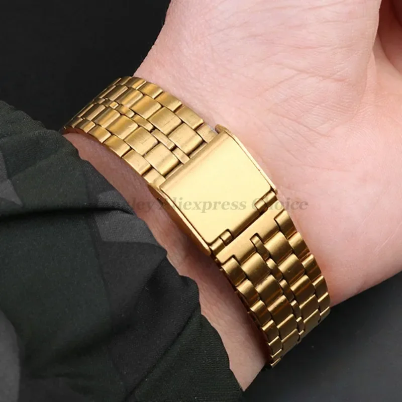 Casio Stainless Steel Ultra-Thin Watchband for Men - 18mm Metal Strap