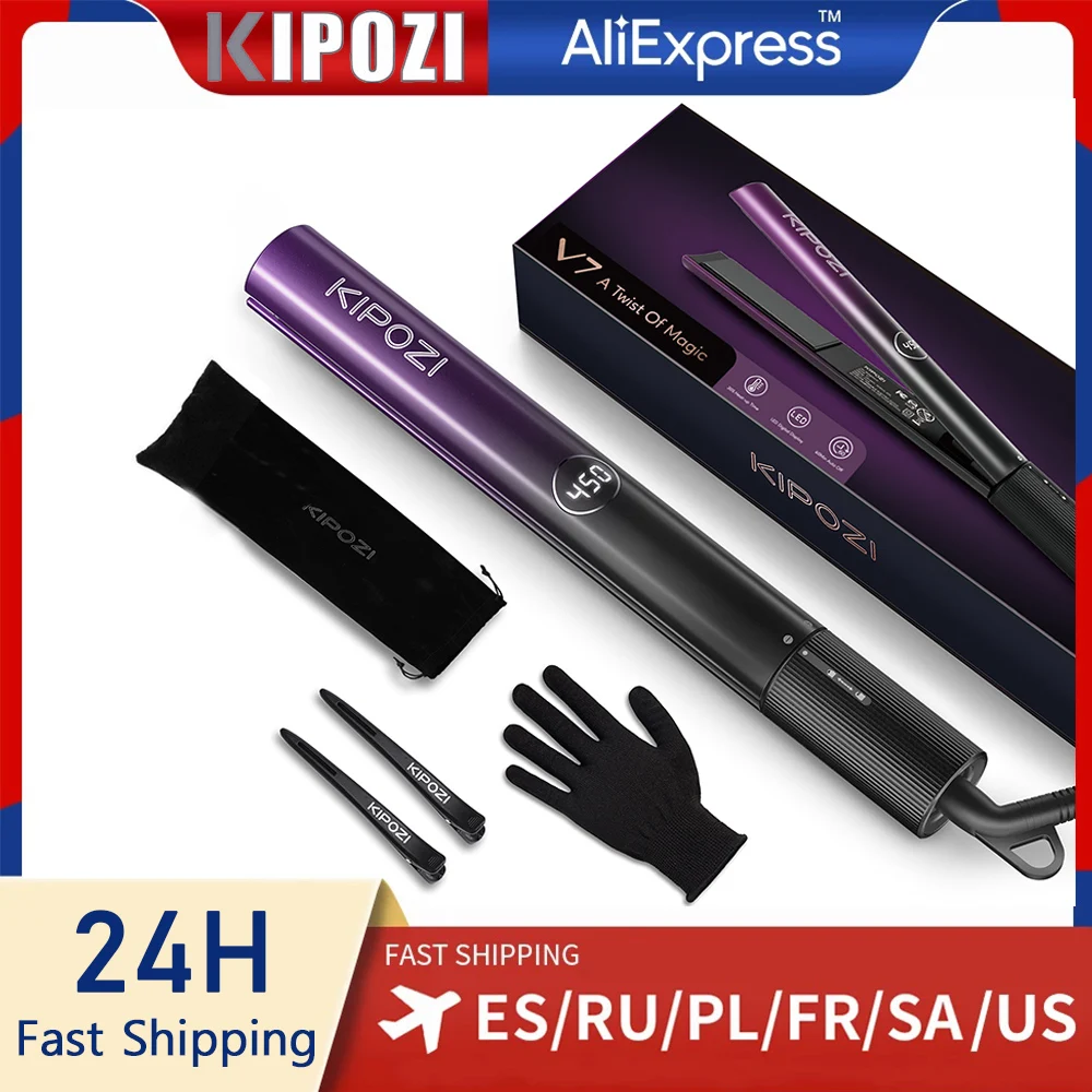 KIPOZI Hair Straightener V7 Electric Iron Plate Constant Control
