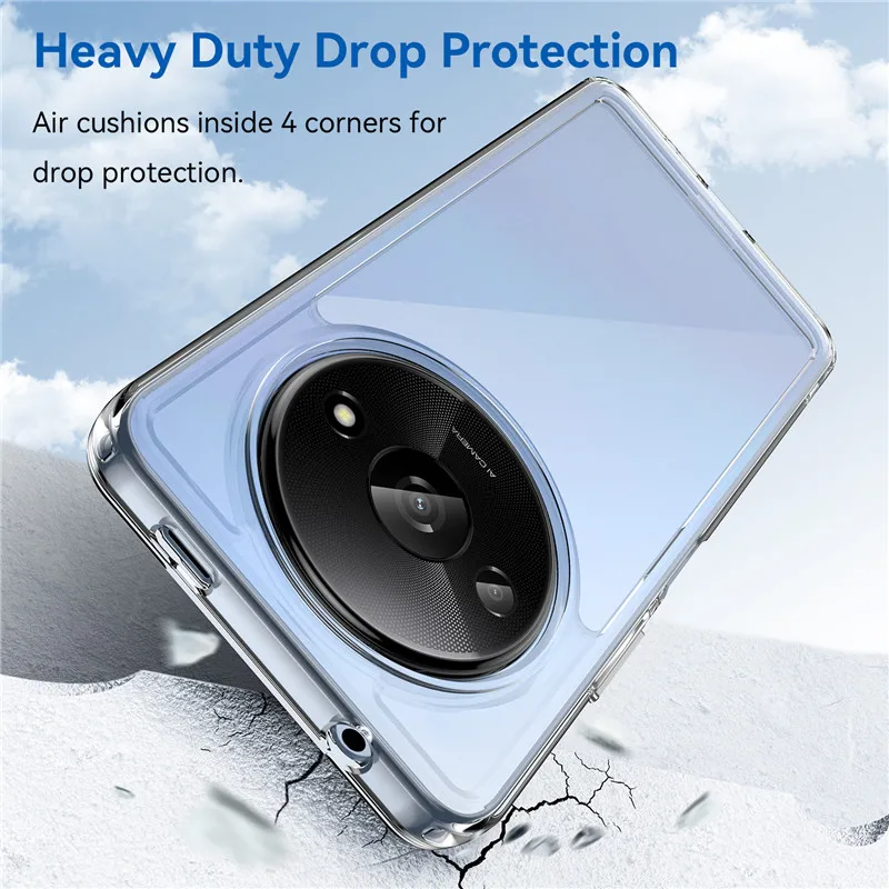 Per Xiaomi Redmi A3 Custodia Xiaomi Redmi A3 Cover Tpu Border Acrilico Backplane Custodie Protettive Per Xiaomi Redmi A3 Funda