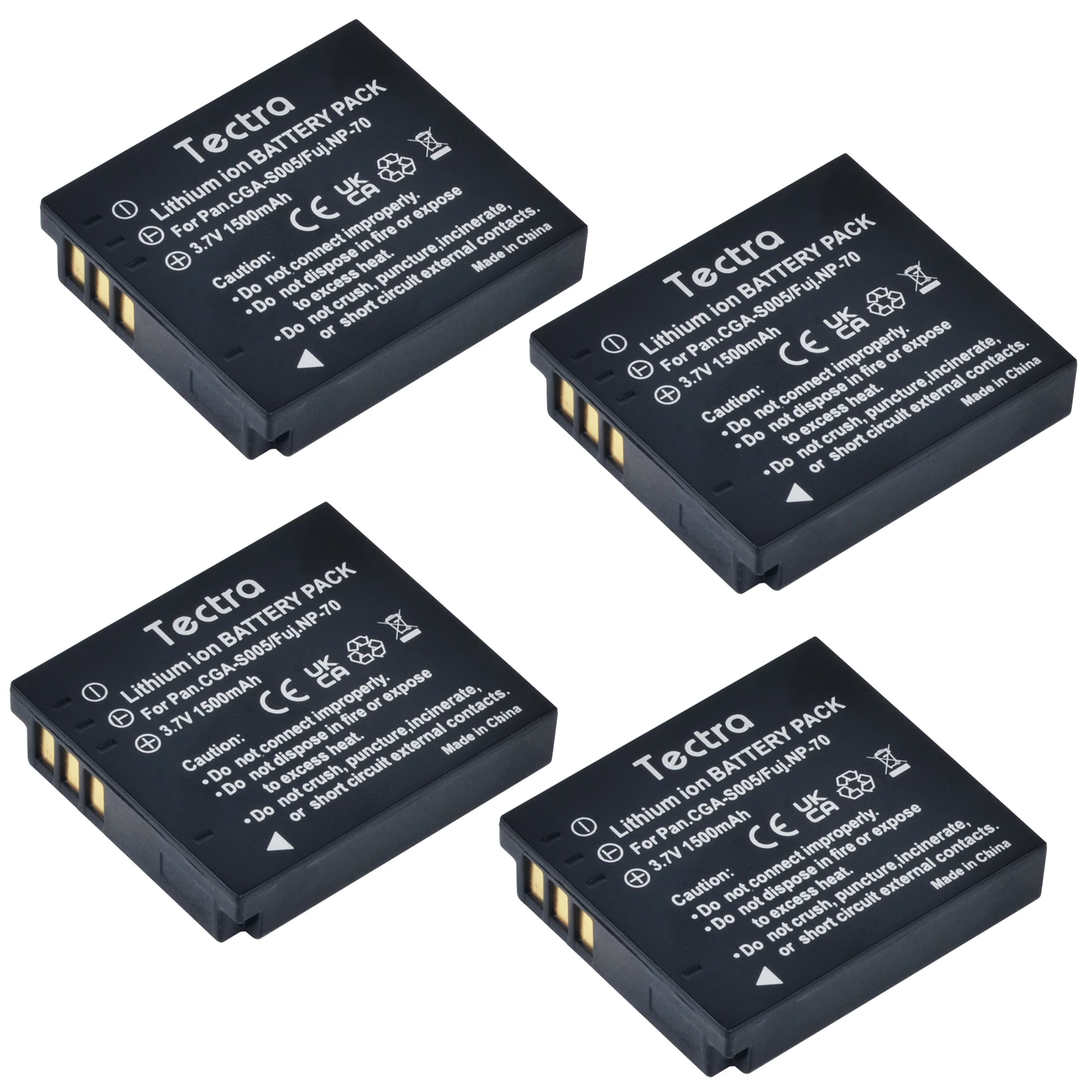 vhbw 3x batteria compatibile con Panasonic Lumix DMC-FX12, DMC-FX10, DMC-FX100, DMC-FX150, DMC-FX07, DMC-FX01 fotocamera (750mAh, 3,6V, Li-Ion