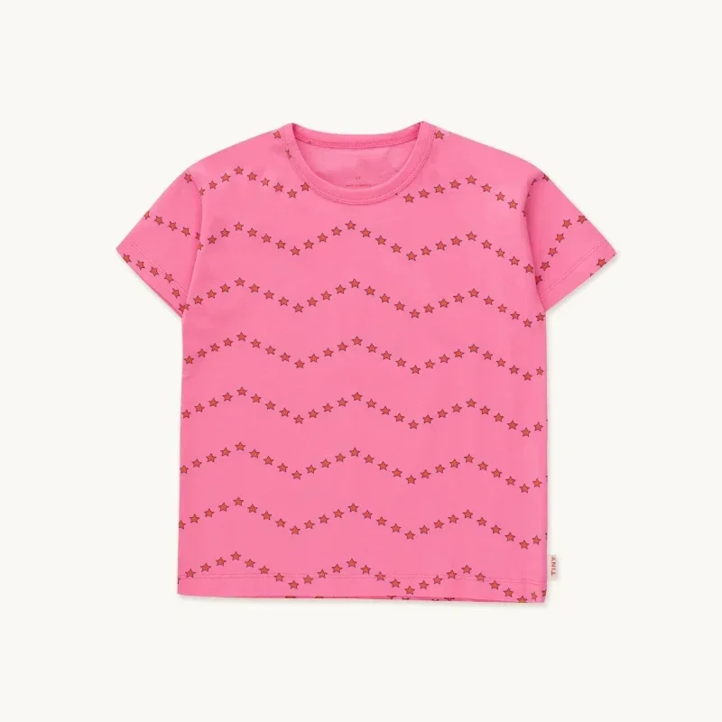 OUYANG&IVAN Kids Tees and Shorts Clothing Sets 2025 New Summer Boys Girls Cute Print Short Sleeve T Shirts Tops Outwear 2