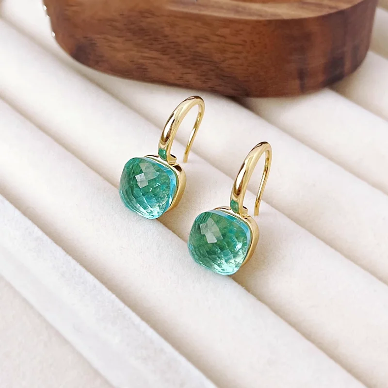 Custom 21 Colors Crystal Candy Style Drop Earrings Image 3