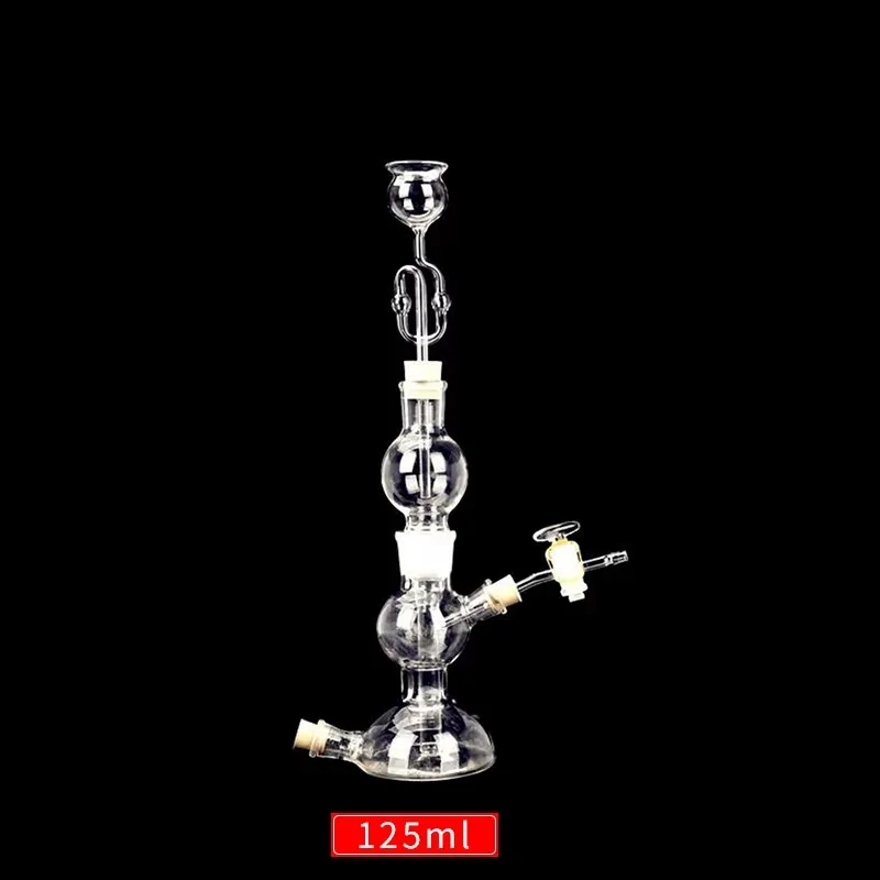 125/250ml Kipp's Apparatus ;Hydrogen Generating Glass Device;Gas Generating Device Lab Supplies,Carbon Dioxide Production