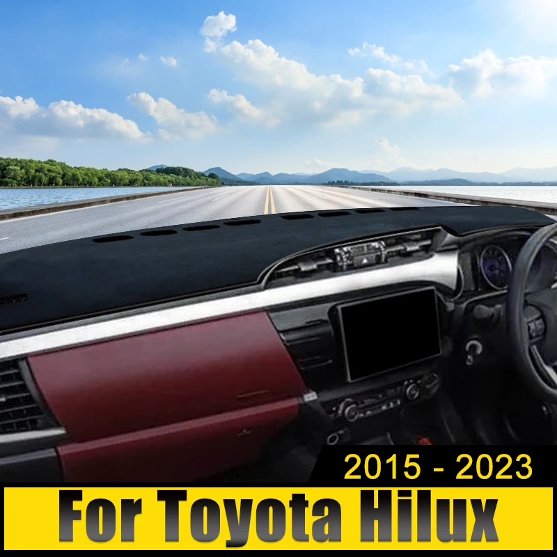 도요타 Hilux 2015 2016 2017 2018 2019 2020 2021 2022 2023 대시 보드 커버, 라이트 패드 방지 카펫, 자동차 액세서리