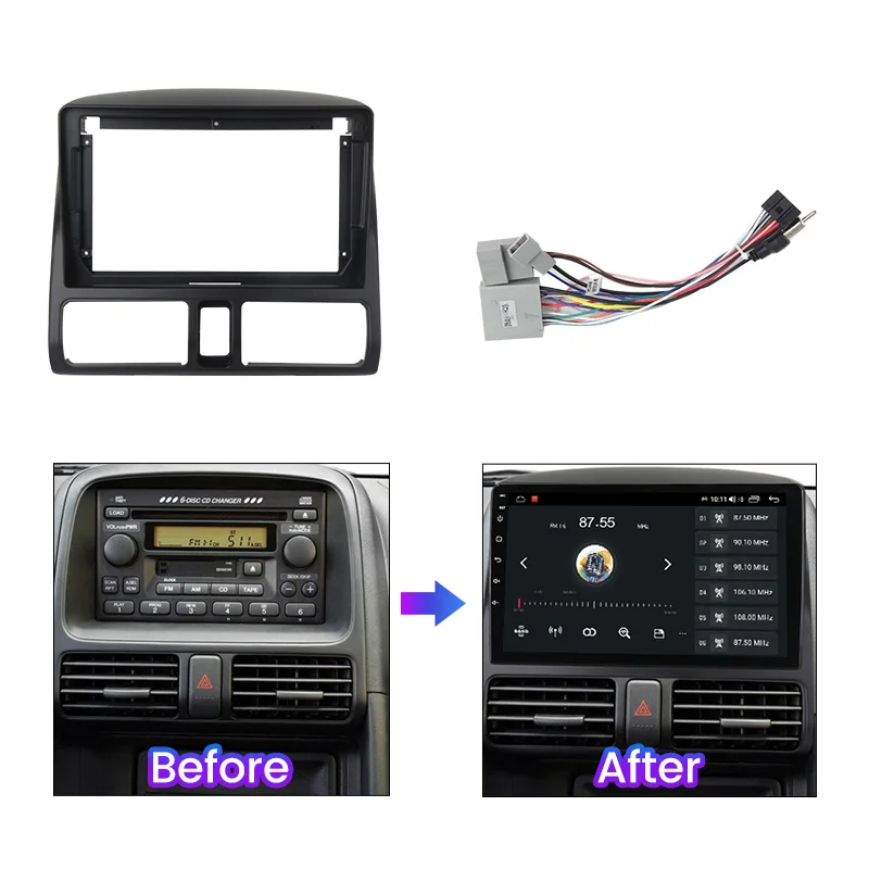 ȥ CR-V CRV 2002-2005  ȵ̵ ڵ , 2Din ú ٸ , GPS  ̺, ĵ ڽ  г, 9 ġ