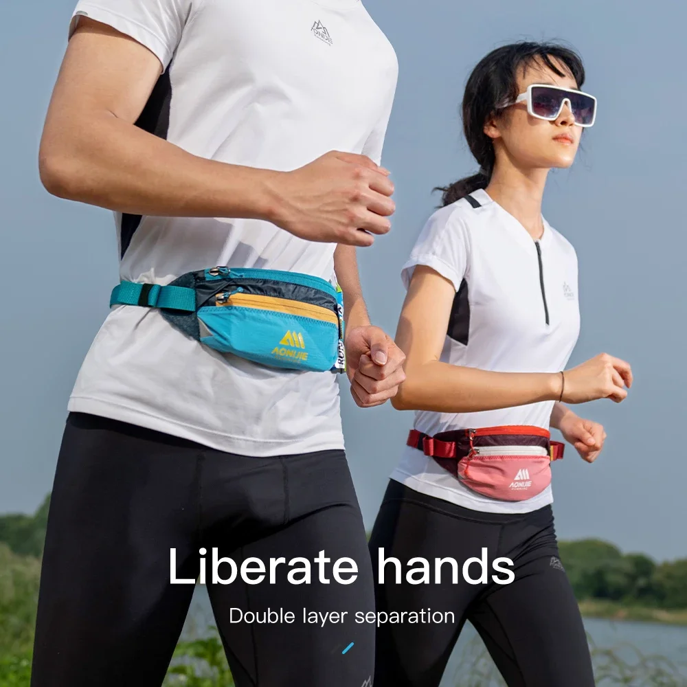 AONIJIE W8133 Running Belt Fanny Pack for Running Race Marathon Workout Moisture Wicking Waist Storage Belt for Women Men 4