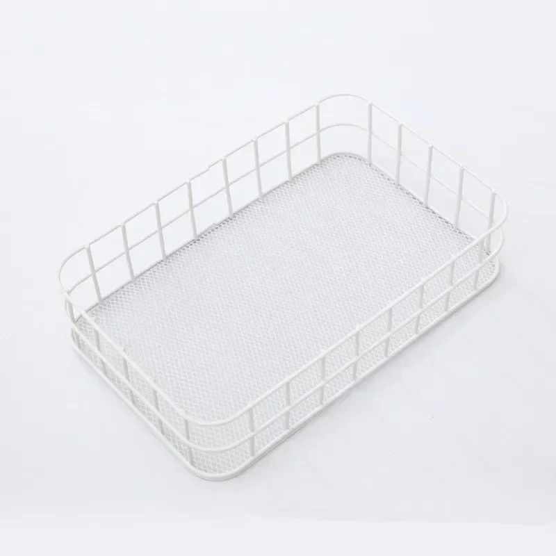 Nordic Iron Design Metal Storage Basket for Home and Office Organization