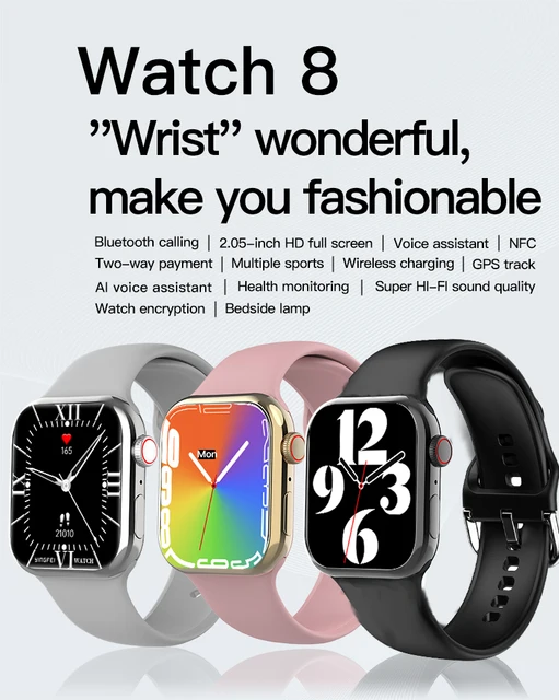 Inspo W88V Silver Smartwatch with Extra Band