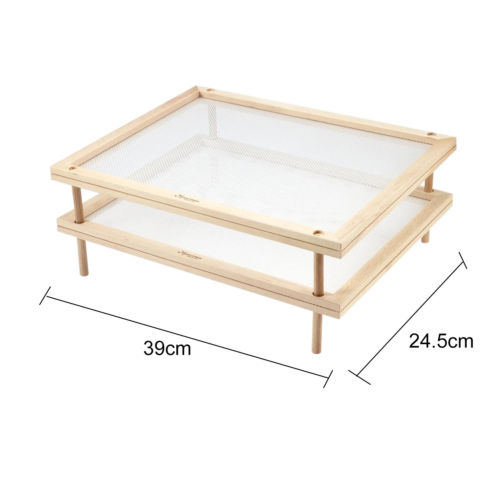 Wooden Pasta Drying Rack Reusable Multipurpose Fresh Food Dryers Stackable Chili Air Drying Stand Noodle Tray with Net