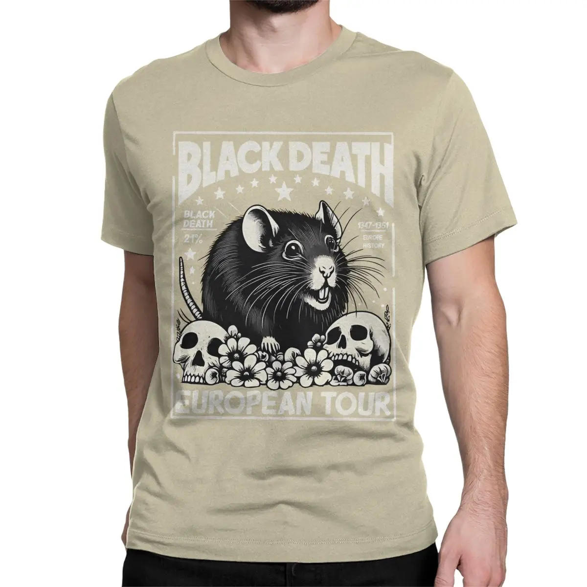 thumbnail image 1 of Camiseta de algodón para hombre de la gira europea de d Shadows The Black Death, camiseta de manga corta, idea de regalo, ropa, 1 of 7