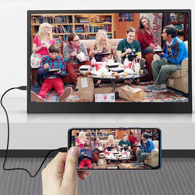  ̽  ġ  ÷, ޴ HDMI ȣȯ ̹ ÷, ġ PS5 Xbox Macbook Pro, 15.6 ġ, 1080P