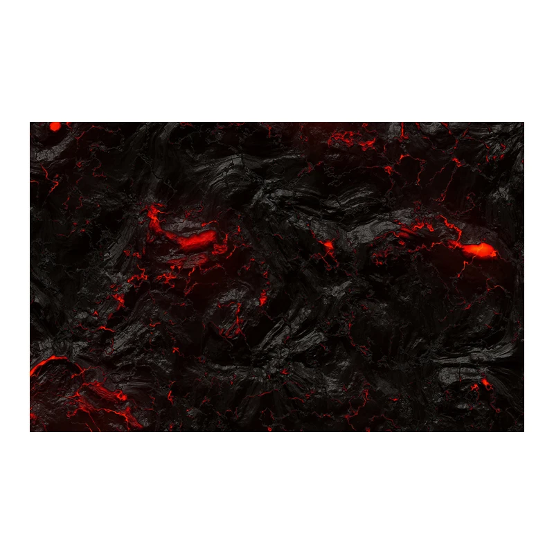 Aquarium Backdrop Decoration: Lava Stone HD Wall Art Sticker