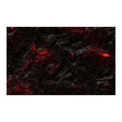Aquarium Backdrop Decoration: Lava Stone HD Wall Art Sticker for 50x100cm (Black)