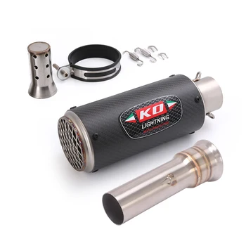 51MM Exhaust Pipe Motorcycle Muffler Mid Pipe Stainles Steel Escape Modified For 1190 1090 1050 Adventure Adv